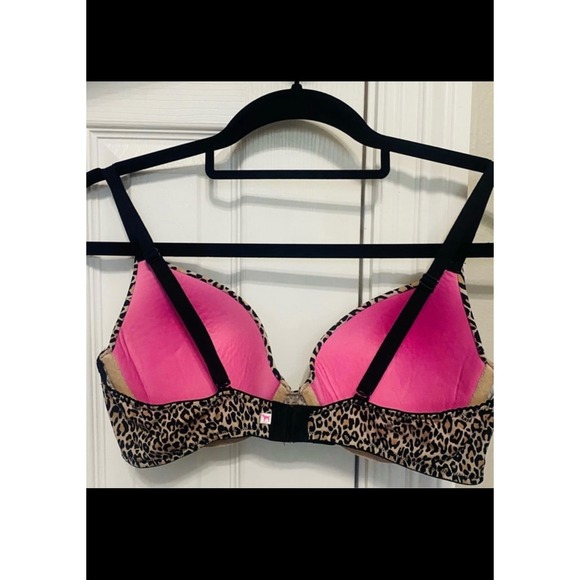 PINK Victoria's Secret Leopard Print Wear Everywhere Push‎ Up Bra 36 B - Picture 2 of 4